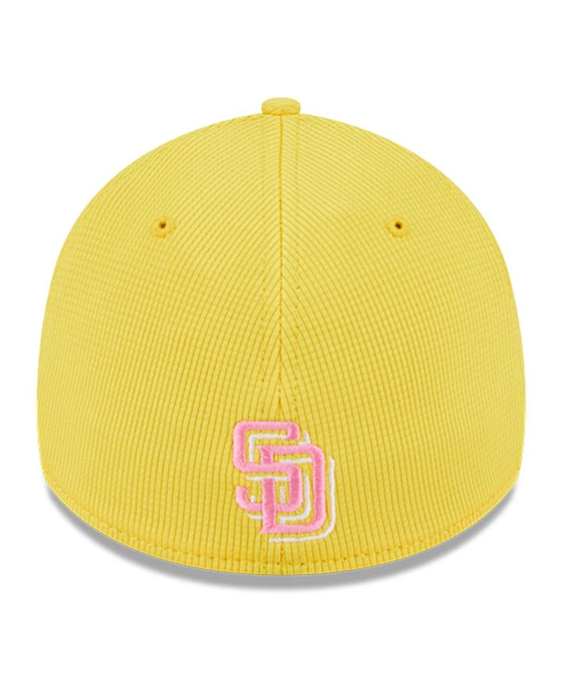 New Era Men's Yellow San Diego Padres City Connect Batting Practice 39THIRTY Flex Hat