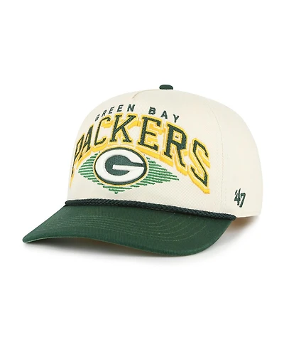 '47 Brand Men's Cream Green Bay Packers Pomona Rope Hitch Adjustable Hat
