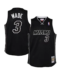 Mitchell & Ness Big Boys and Girls Dwyane Wade Black Miami Heat 2011/12 Hardwood Classics Swingman Alternate Jersey