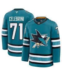 Fanatics Men's Macklin Celebrini Teal San Jose Sharks Home Premium Jersey