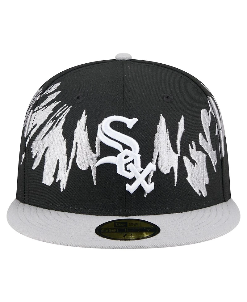 New Era Men's Black/Gray Chicago White Sox Retro Pattern 59FIFTY Fitted Hat