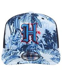 New Era Men's Navy Houston Texans Hula Trucker 9SEVENTY Adjustable Hat