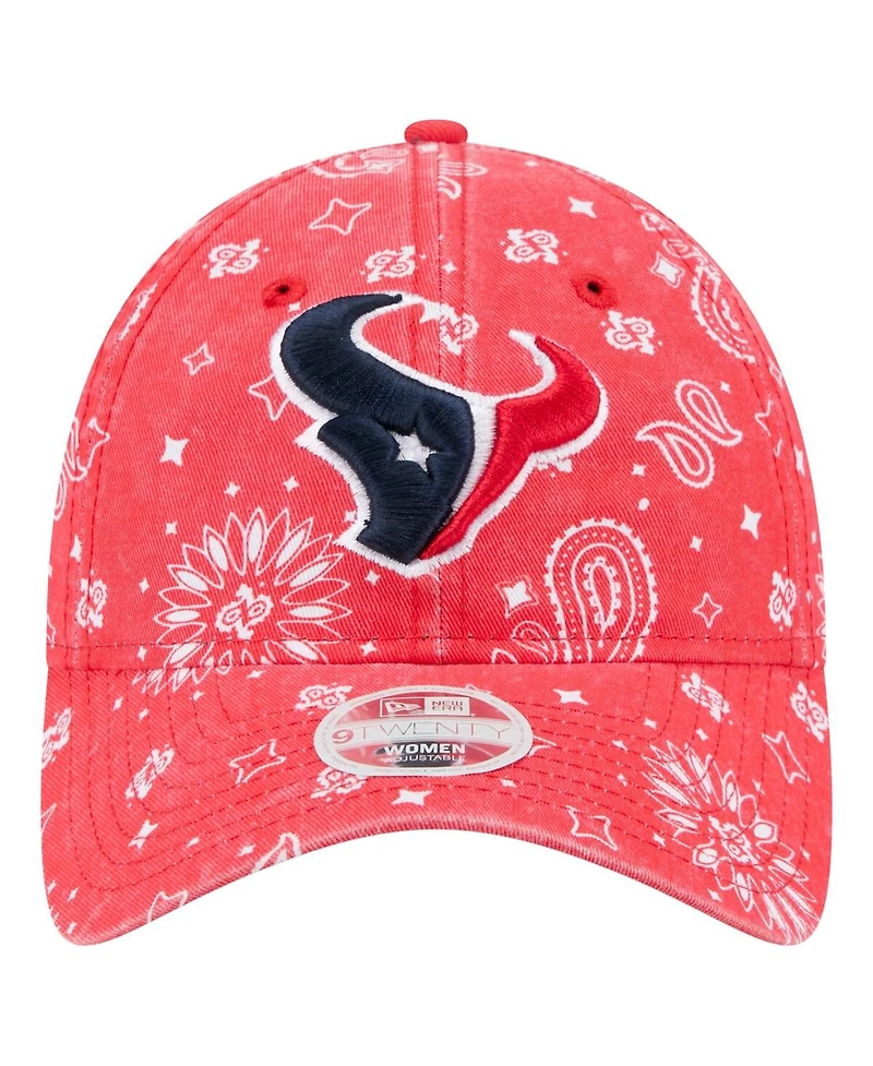 New Era Women's Red Houston Texans Paisley 9TWENTY Adjustable Hat