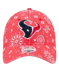 New Era Women's Red Houston Texans Paisley 9TWENTY Adjustable Hat