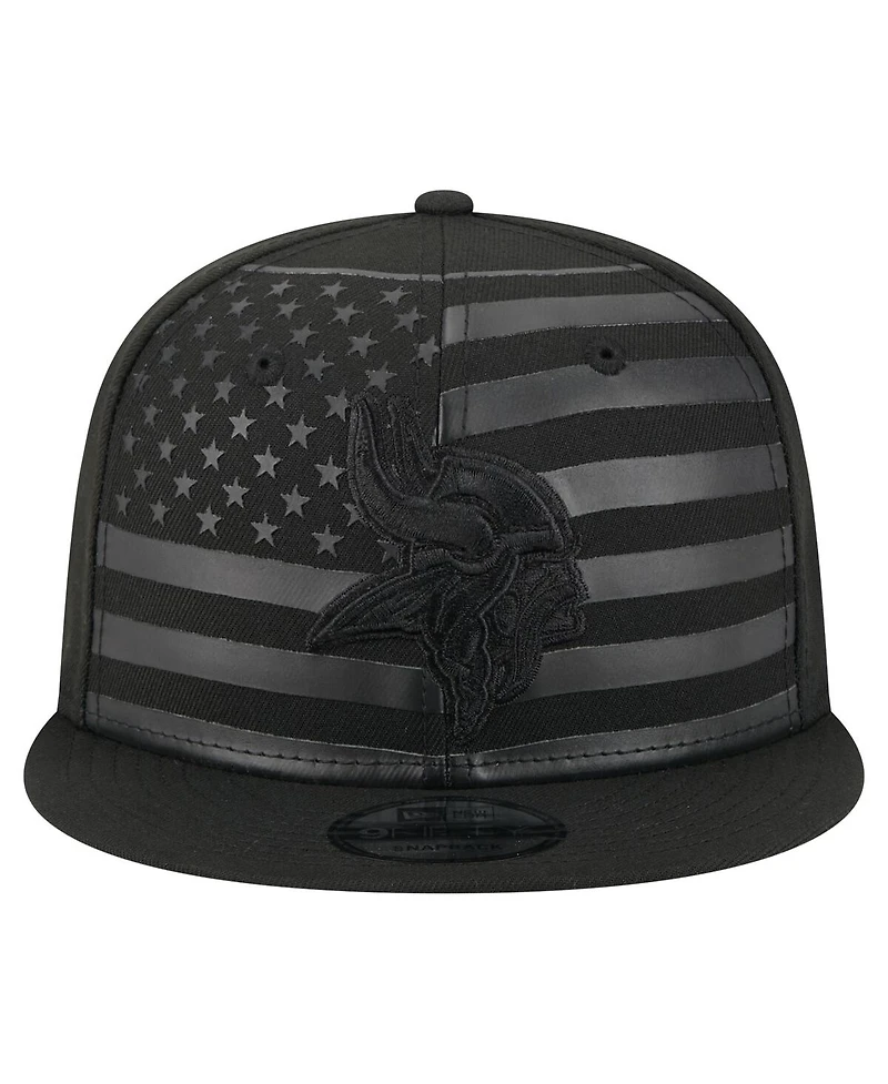 New Era Men's Black Minnesota Vikings Independent 9FIFTY Snapback Hat