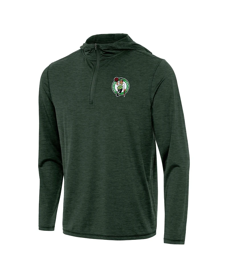 Antigua Men's Hunter Green Boston Celtics Tidy Quarter-Zip Hoodie