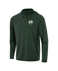 Antigua Men's Hunter Green Boston Celtics Tidy Quarter-Zip Hoodie
