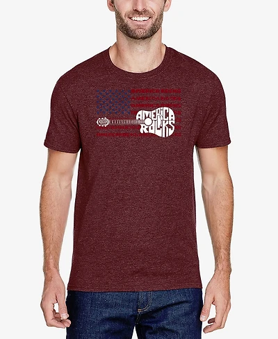 La Pop Art Men's America Rocks Premium Blend Word T-Shirt