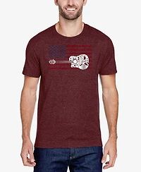 La Pop Art Men's America Rocks Premium Blend Word T-Shirt