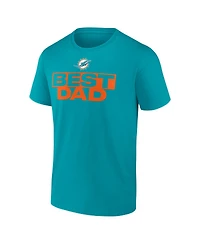 Logo Athletic Men's Aqua Miami Dolphins Best Dad T-Shirt