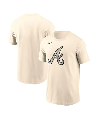 Nike Men's Cream Atlanta Braves Camo Logo T-Shirt