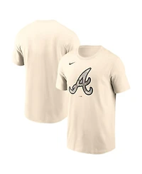 Nike Men's Cream Atlanta Braves Camo Logo T-Shirt