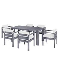 Streamdale 7-Pc Patio Dining Set 70.8" Table, Cushioned Chairs