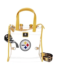 Loungefly Pittsburgh Steelers Clear Convertible Backpack Tote Bag
