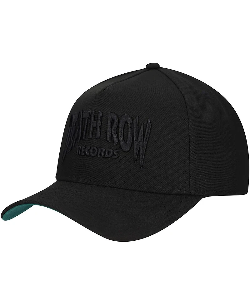 Lids Men's Black Death Row Records A-Frame Tonal Adjustable Hat
