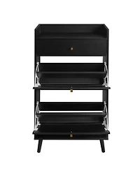 Streamdale Rattan, Allen 2 door 1 drawer cabinet, shoe rack, double layer