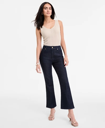 I.n.c. International Concepts Women's High-Rise Cropped Flare Jeans, Exclusively at Macy's