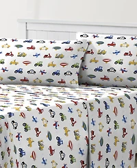 Dream Factory Trains Trucks 4-Pc. Sheet Set, Full