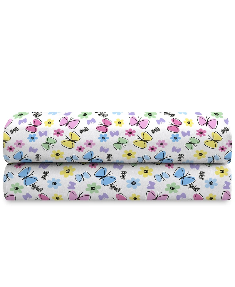 Dream Factory Sweet Butterfly 3-Pc. Sheet Set, Twin