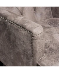 Streamdale Microfiber Club Chair with Nailhead Accents