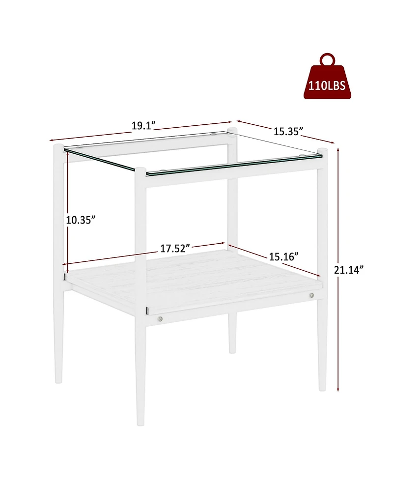 Streamdale Modern 3-Piece Glass Coffee Table Set