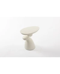 Streamdale Modern Fiberglass End Table, Minimalist Living Room Decor