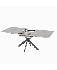 Streamdale Extendable Dining Table Set for 6-8 with Upholstered Chairs