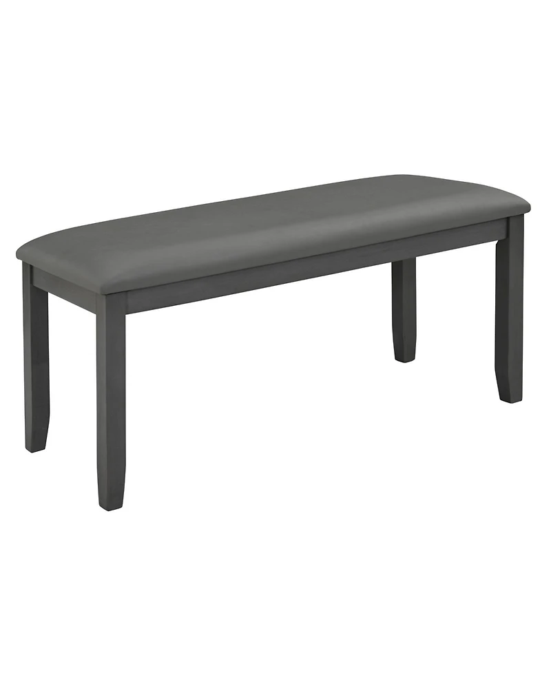 Streamdale 6-Piece Grey Dining Table Set with Bench