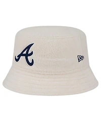New Era Women's White Atlanta Braves Chrome Cozy Bucket Hat