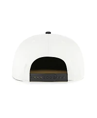 '47 Brand Men's White/Black Milwaukee Brewers Foundation Captain Snapback Hat