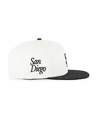 '47 Brand Men's White/Black San Diego Padres Foundation Captain Snapback Hat