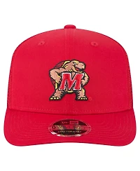 New Era Men's Red Maryland Terrapins Primary 9SEVENTY Trucker Stretch-Snap Hat