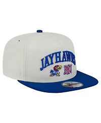 New Era Men's White Kansas Jayhawks Collegiate 9FIFTY A-Frame Snapback Hat