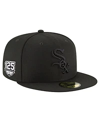 New Era Men's Black Chicago White Sox 125th Anniversary 59FIFTY Fitted Hat