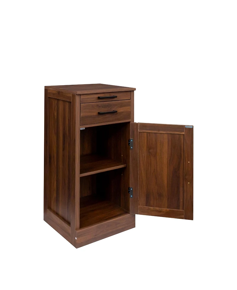 Streamdale brown walnut color modular wine bar cabinet Buffet Cabinet with Hutch for Dining Room