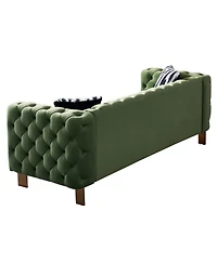 Streamdale Chesterfield Modern Tufted Velvet Living Room Sofa, 84.25"W Couch, Mint Green