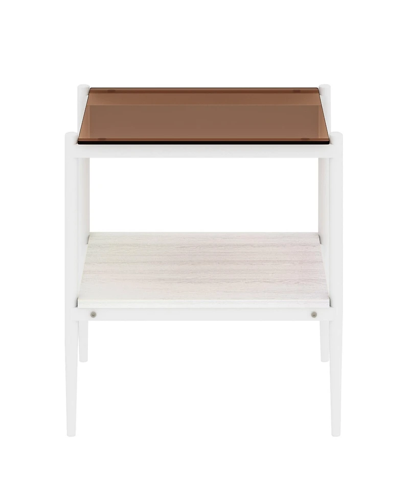 Streamdale Tempered Glass Coffee Table with End Table Set (3)