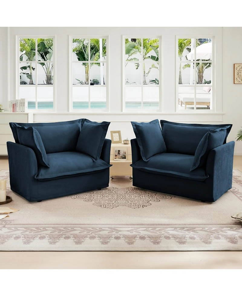 Streamdale Cozy Chenille Armchair Set for Living & Bedroom