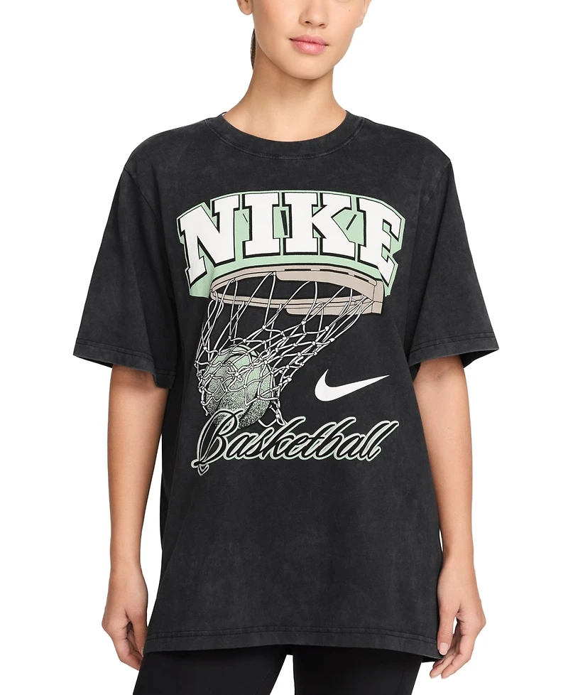 Nike Women's Cotton Basketball Graphic Short-Sleeve T-Shirt
