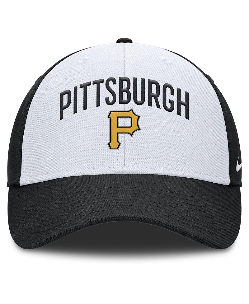 Nike Men's White/Black Pittsburgh Pirates Club Performance Adjustable Hat