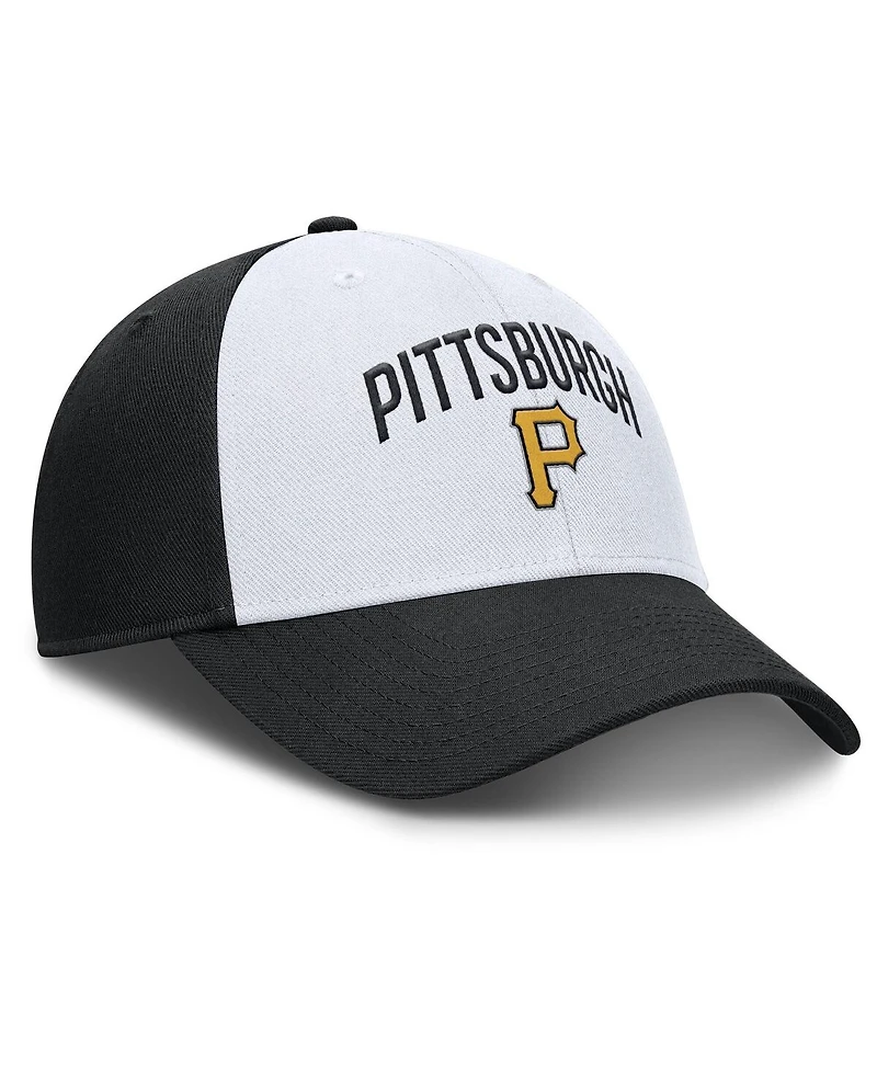 Nike Men's White/Black Pittsburgh Pirates Club Performance Adjustable Hat