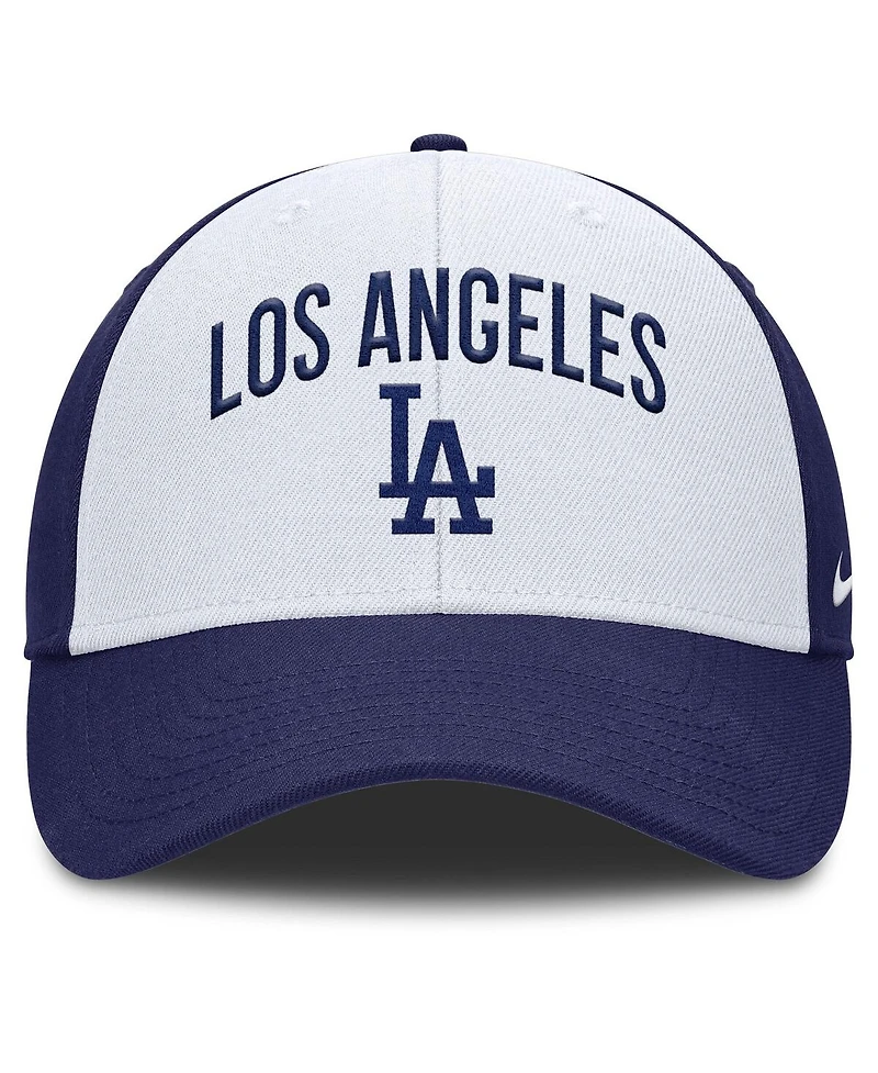 Nike Men's White/Royal Los Angeles Dodgers Club Performance Adjustable Hat