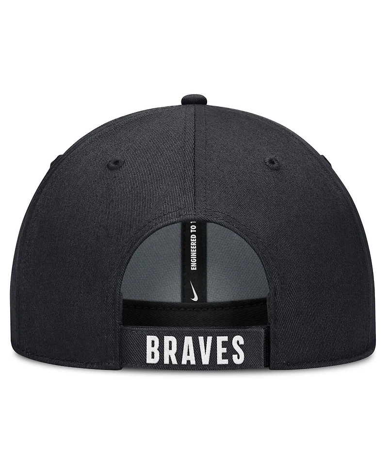Nike Men's White/Navy Atlanta Braves Club Performance Adjustable Hat