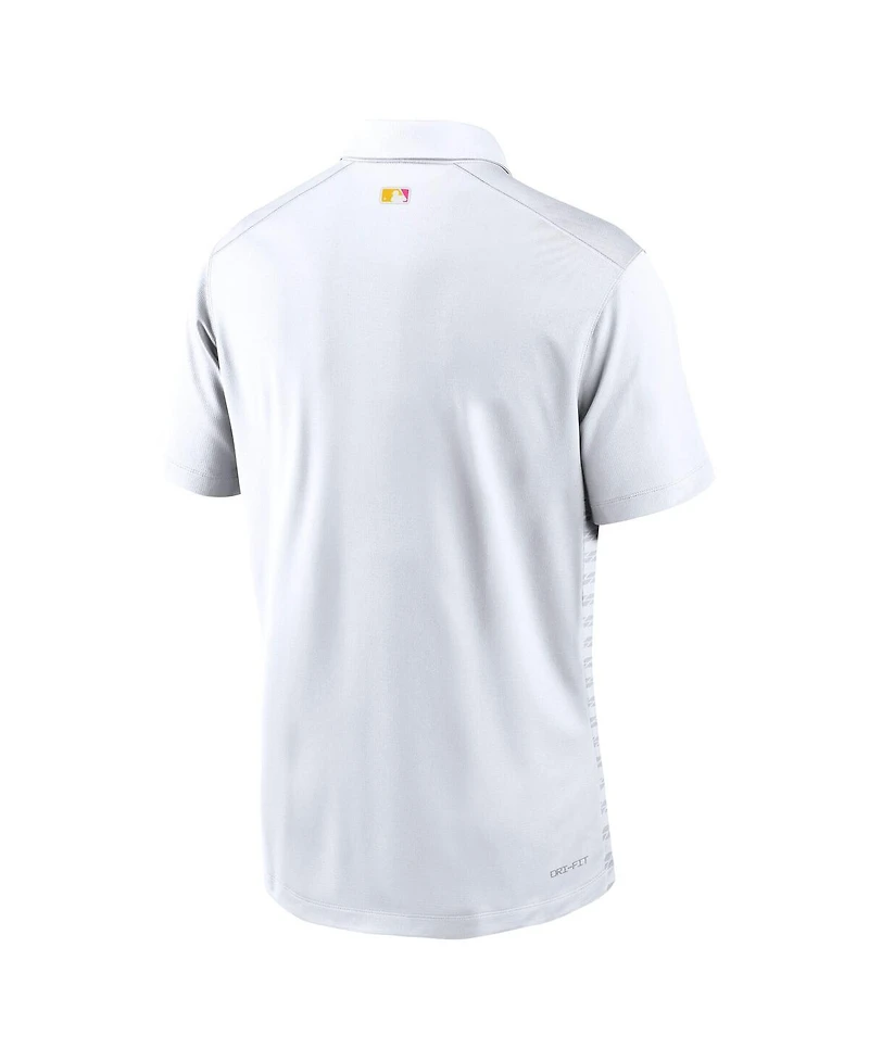 Nike Men's White San Diego Padres Authentic Collection City Connect Victory Performance Polo Shirt