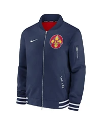 Nike Men's Navy St. Louis Cardinals Authentic Collection City Connect Full-Zip Bomber Jacket