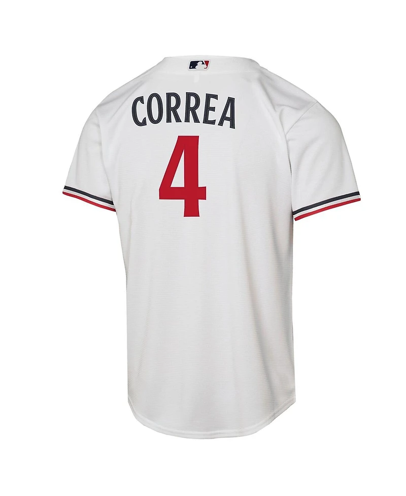 Nike Big Boys and Girls Carlos Correa White Minnesota Twins Home Replica Player Jersey
