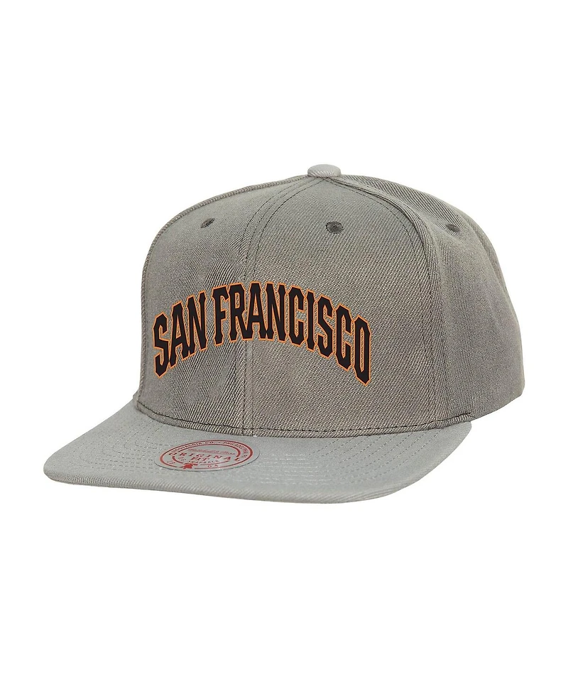 Mitchell & Ness Men's Gray San Francisco Giants Cooperstown Collection Basic Flip Snapback Hat