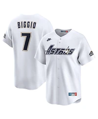 Nike Men's Craig Biggio White Houston Astros Throwback Cooperstown Collection Limited Jersey