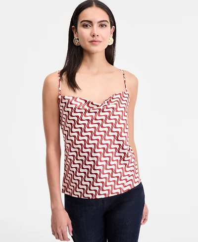 I.n.c. International Concepts Women's Animal-Print Cowlneck Camisole Top, Exclusively at Macy's