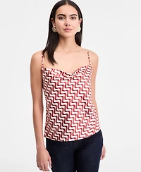 I.n.c. International Concepts Women's Animal-Print Cowlneck Camisole Top, Exclusively at Macy's